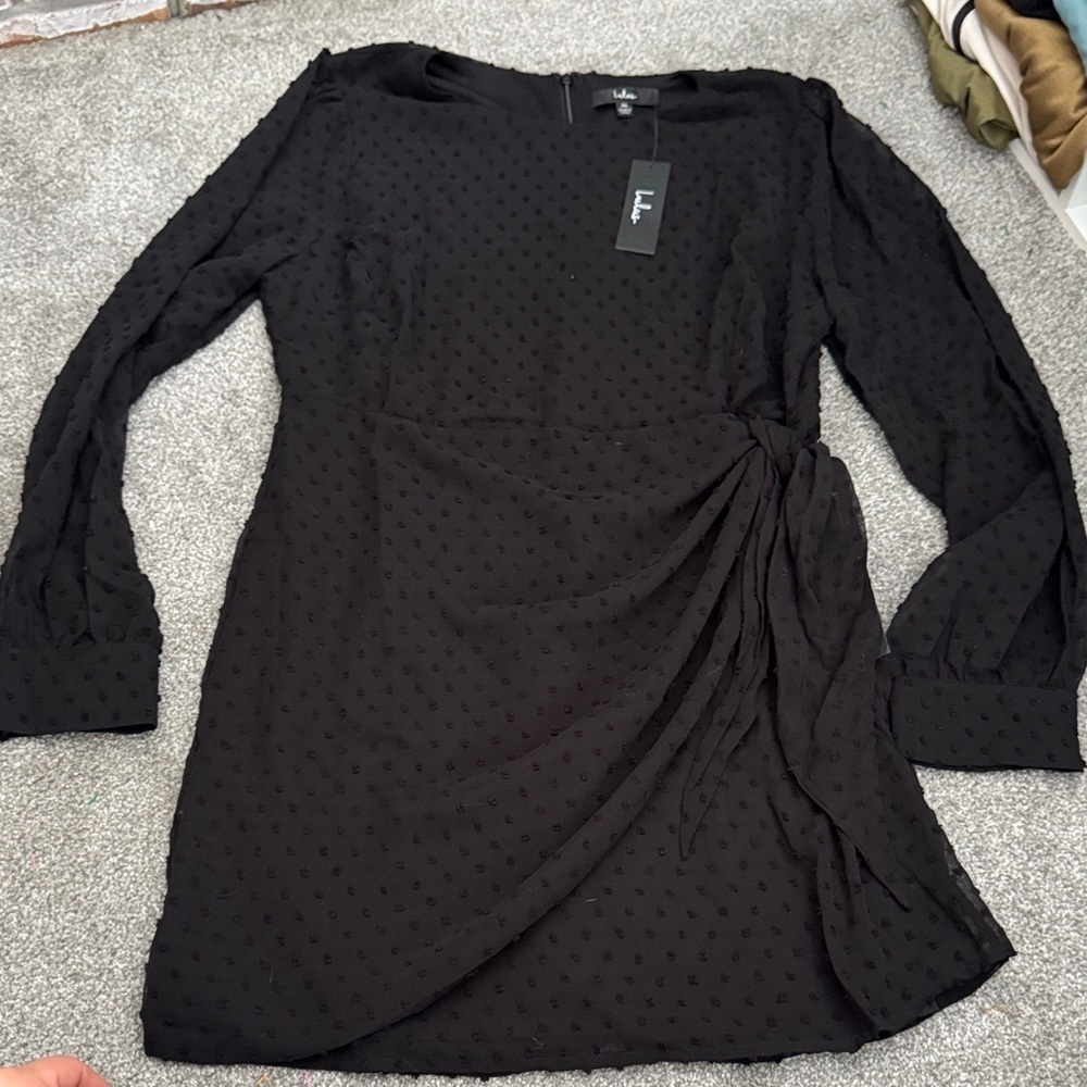 Lulu's Chic Black Long Sleeve Dress